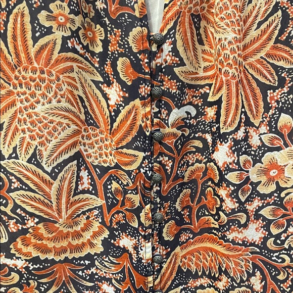 Pilcro Anthropologie Blouse Tavi Floral Button-Up Double Layer Look Small - Picture 4 of 7